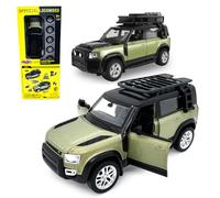 JAMARA 402612 Land Rover Defender 110 Diecast 1:43, 2-in-1, Model Car Toy, Children's Car, Model Mini Vehicles, Gift Idea Kids, Manual Opening / Closing Doors, Conversion Kit