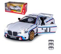 JAMARA 402622 BMW 3.0 CSL Diecast 1:34 Including Button Cells - Model Car Toy, Children's Car, Model Miniature Vehicles, Gift Idea Kids, Doors Manual Open/Close, LED Light