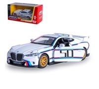 JAMARA 402623 BMW 3.0 CSL Diecast 1:42 with Button Cells - Model Car Toy, Children's Car, Model Miniature Vehicles, Gift Idea for Children, Doors Manual Open/Close
