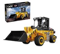 JAMARA 402887 Cada Wheel Loader 1:15 Bricks Construction Site Vehicles from 8 Years, Children's Technology Boys Toy, Gift Idea for Kids, Vehicle Made of Clamping Blocks, Detailed Design