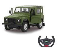 Jamara 405155 - Land Rover Defender 1:14 green door manual - Officially licensed, Light LED, Detailed interior