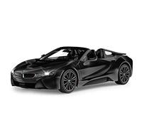 Jamara 405184 BMW I8 Roadster 1:12 Orange 2.4 GHz officially licensed, up to 1 hour driving time at approx. 11 km/h, perfectly replica details, workmanship, black