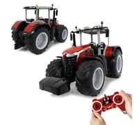JAMARA 405301 Massey Ferguson 8S.285 1:16 2.4 GHz RC Tractor, Engine Sound (Can Be Turned Off), Reverse Warning Sound, Shut-Off Function, 2 Wheel Drive, Rubber Tyres, Bright LED, Indicator, Demo