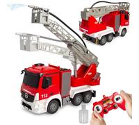 JAMARA 407300 Fire Brigade Rotary Ladder Mercedes-Benz Antos 1:26 2.4GHz - with Spray Function, Fire Brigade Toy from 6 Years for Children, Remote Controlled, RC Toys, Gift, Tower Rotation