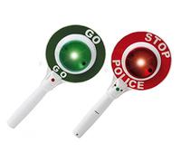Jamara 460308 - Signalling Disc Polizei with light - Stop and Go side with light function, Robust and resistant