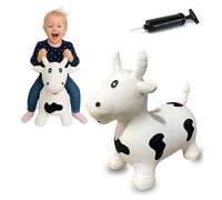 Jamara 460318 Cow Bouncing Animal Toy, White/Black