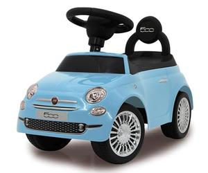 Jamara 460327 - Push Car, Fiat 500 blue - Officially Licensed, Boot under the seat, Backrest and hand grip, Various Sounds, Horn, Authentic appearance, High-end finish