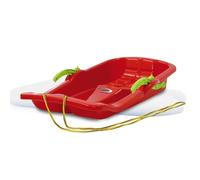 Jamara 460364 - Snow Play Bob Karol with Brake 80cm red - Steering by pulling the respective handbrake, Rope, Aerodynamic construction, Durable
