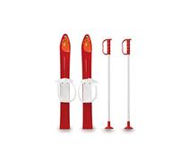 Jamara 460385 - Snow Play Cross-Country Ski 1st Step 60cm red - Aerodynamic construction, Extra safe and adjustable fastening loops, Ski poles 60 cm