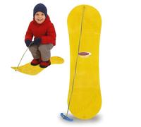 Jamara 460391 - Snow Play Snowboard 72cm yellow - Easy grip handles, Bear shape on handle, Lightweight, Durable