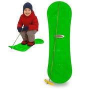 Jamara 460392 - Snow Play Snowboard 72cm green - Easy grip handles, Bear shape on handle, Lightweight, Durable