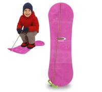 Jamara 460393 - Snow Play Snowboard 72cm pink - Easy grip handles, Bear shape on handle, Lightweight, Durable