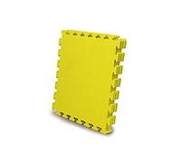 Jamara 460418 - Puzzle Matts Yellow 50 x 50 cm 4 pcs - Easy Plug-In System, Expandable, Non-Slip Surface, Washable, Durable