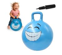 Jamara 460458 - Bouncy Ball Smile Blue 450 mm - Promotes Balance and Motor Skills, Robust, Easy-Care, Up To 50 kg