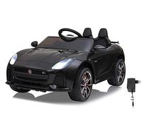 JAMARA 460519 - Ride-on Jaguar F-Type SVR 12V - 2-speed, powerful motor and battery for long driving time, micro SD, USB and AUX connection, LED headlight, illuminated dashboard, black