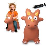 Jamara 460591 Bouncy Dino with Pump-Promotes Balance and Motor Skills, Animal Ears Support The Child, Robust and Durable, Easy to Clean, up to 50 kg,
