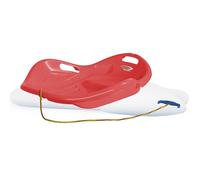 JAMARA 461110 Snow Play Bob Speed 78 cm Grab Bars on Both Sides, Rope with Handle for Pulling, Impact-resistant Plastic, Ergonomic Seat/Reclining Charcoal, Pastel Red