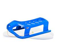 JAMARA 461121 Play Snow-Star Sledge 90 cm Metal Runners, Rope with Handle for Pulling, Impact-Resistant Plastic, Blue