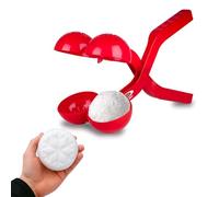 JAMARA 461146 Snow Play Snowball Tongs Duo 38 cm - Children's Snowball Snow Pliers, Snow Globe Maker, Gift Idea for Boys and Girls, Snowballs in Seconds Shapes, Red