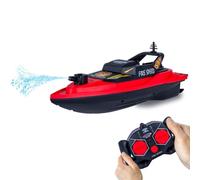 JAMARA 466600 Fire Speed 2.4 GHz Red Remote Control RC Model Boat with Spray Function, Water Sprayer and Remote Control for Children