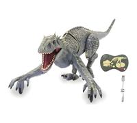 Jamara Dinosaur Exoraptor RC - 2.4GHz Remote Control Toy with Lights & Sounds (Grey)