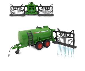 JAMARA Fendt Barrel Trolley with Hose Distributor - 450 ml Tank, Spray Function On/Off, Front Towing Hitch Manually Fold-Out Hose Distributor