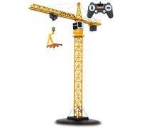 Jamara Liebherr Tower Crane - 1:20 Remote-Controlled Construction Toy (2.4GHz, 1m Tall, Yellow)