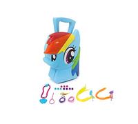 Jamara Rainbow Dash 410098 8-Part Play Set Cool Trendy Hairstyles Stable and Handy Carry Case Child-friendly My Little Pony Design Blue