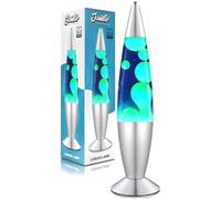 Jambo Beautiful Lamp with Wax That Flows Like Lava (Blue with Yellow/Green Wax, 16 Inch), Relaxing Night Light Nighlight Home Decor Living Room Office Bedroom Lamp for Adults, Teens, and Kids