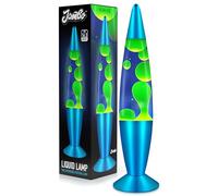 Jambo 16" Beautiful Lamp- Blue with Yellow/Green Wax, Relaxing Liquid Light, Night Light Nightlight, Home Decor Living Room Office Bedroom Lamp for Adults Teens Kids, Magma Motion