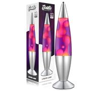 Jambo 16" Beautiful Lamp- Purple with Pink Wax, Relaxing Liquid Light, Night Light Nightlight, Home Decor Living Room Office Bedroom Lamp for Adults Teens Kids, Magma Motion