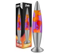 Jambo Liquid Lamp with Yellow/Orange Wax and Purple Liquid I Beautiful Lamp with Wax That Flows Like Lava I Entertaining for Adults and Kids