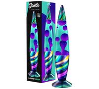 Jambo 16" Beautiful Lamp- Teal with Purple Wax- Neon Twilight, Relaxing Liquid Light, Night Light Nightlight, Home Decor Living Room Office Bedroom Lamp for Adults Teens Kids, Magma Motion