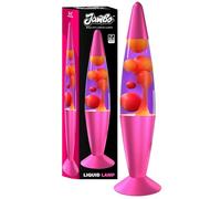 Jambo Liquid Lamp with Wax That Flows Like Lava, Cool Lamps, Relaxing and Entertaining, Night Lights for Kids, Adults, Teens (16", Pink Base, Purple Liquid, Yellow Wax)