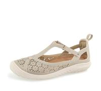 Jambu Women's Daffodil Mary Jane Flat, Cream Shimmer, 6 UK