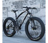 JAMCHE 20/24/26 * 4.0 Inch Thick Wheel Mountain Bikes, Adult Fat Tire Mountain Trail Bike, 7/21/24/27/30 Speed Bicycle, High-carbon Steel Frame, Dual Suspension Dual Disc Brake Bicycle