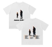 Jame Arthur T-Shirt, Adult Short Sleeve Tees Crew Neck Casual Unisex Street Daily Wear Cool,White 2,XXL