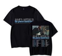 Jame Arthur The Pisces World Tour T-Shirt 2025 New Summer Women Men Casual Short Sleeve Tee (3XL,Black)