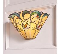 jamelia tiffany glass wall light in matt black