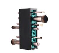 JAMEND CLXP Makeup Brushes Holder Organizer, Silicone Vanity Air Drying Rack Display Storage for Brush, Eyeliners and More, Practical Cosmetic Tools Container (Blue-Black)