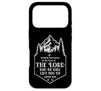 James 4:10 Bible Verse Mountains & Trees for Outdoor Lovers Case for iPhone 17 Pro