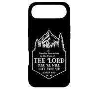James 4:10 Bible Verse Mountains & Trees for Outdoor Lovers Case for iPhone Air