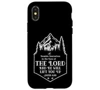 James 4:10 Bible Verse Mountains & Trees for Outdoor Lovers Case for iPhone X/XS
