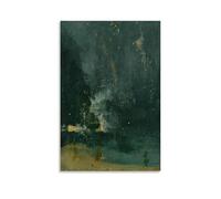 James Abbott McNeill Whistler Nocturne in Black And Gold, The Falling Rocket Poster Posters Art Print Wall Photo Paint Poster Hanging Picture Family Decor 12x18inch(30x45cm)