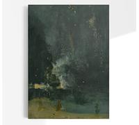 James Abbott McNeill Whistler Nocturne in black and gold The Falling Rocket | Vintage Painting, Print, Antique Fine Art Wall Poster Artwork