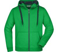 James and Nicholson Men's Doubleface Full Zip Jacket in Bright Green | Size: Small James and Nicholson Bright Green S