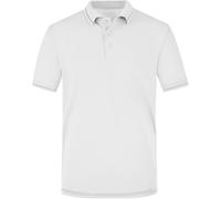 James and Nicholson Men's Elasticated Polo Shirt in White | Size: XL James and Nicholson White XL