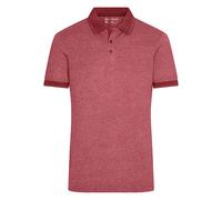 James and Nicholson Men's Heather Polo Shirt in Maroon | Size: Small James and Nicholson Maroon S