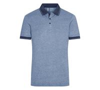 James and Nicholson Men's Heather Polo Shirt in Mid Blue | Size: Large James and Nicholson Mid Blue L