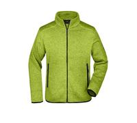 James and Nicholson Men's Knitted Fleece Jacket in Bright Green | Size: Medium James and Nicholson Bright Green M